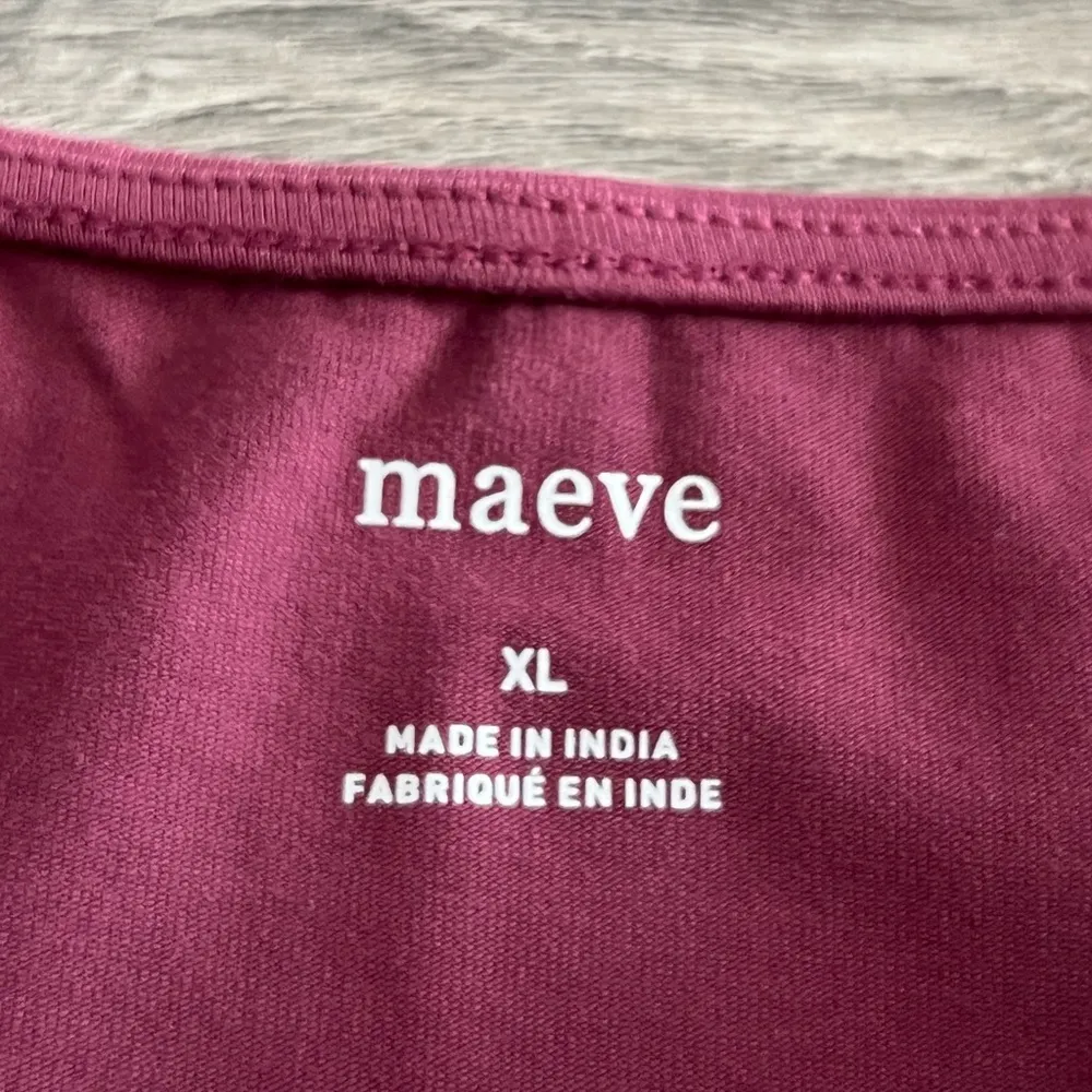 NWT Anthropologie Maeve Trapunto Crop Fit Square Neck Tank Top | Mulberry | XL - Image 6