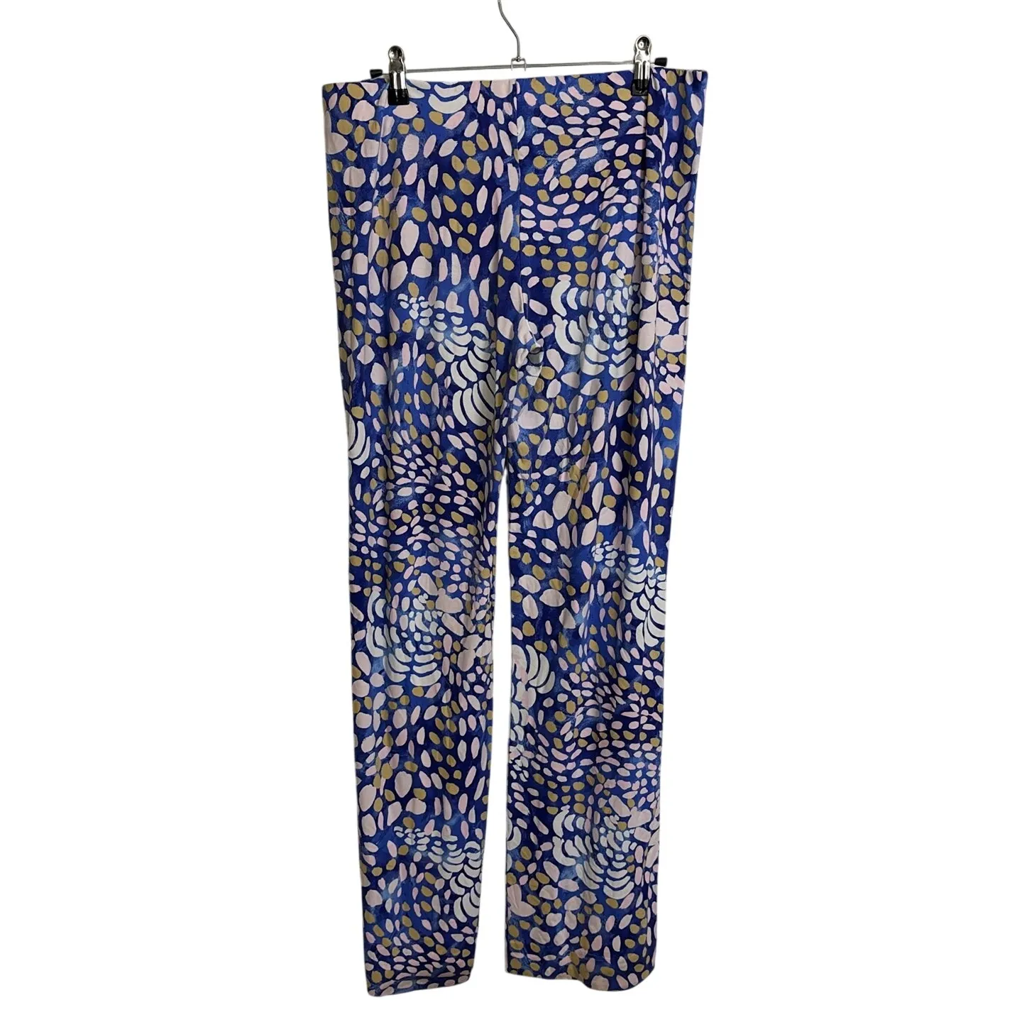 Lilly Pulitzer Pants Womens Large Blue Pink Gold Georgia May Palazzo Wide Leg - Image 2