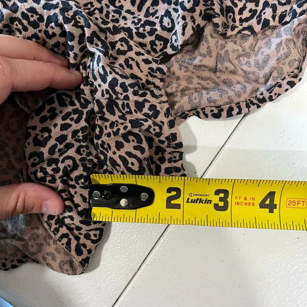 American Eagle Leopard  Animal Print Flowy Pull On Shorts Womens Medium - Image 7