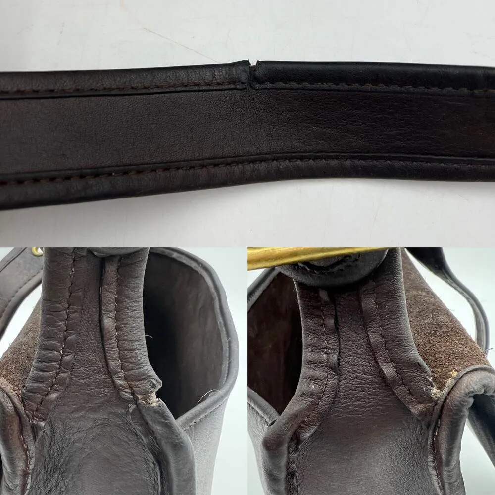 Vintage Coach Courier Pouch 8920 Leather Bag Dark Brown Mocha - Image 7