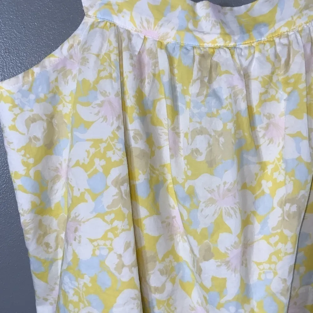 The Nines By Hatch Yellow White Powder Blue Floral Tank Top XL NWT Size undefined - Image 4