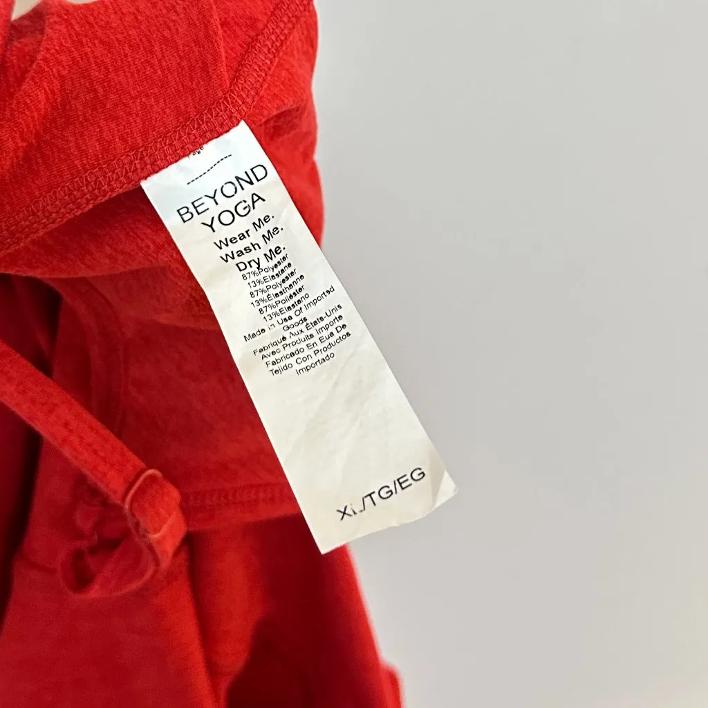 BEYOND YOGA Uplevel Space Dye Midi Jumpsuit in Ruby Red Heather Size X-Large - Image 8