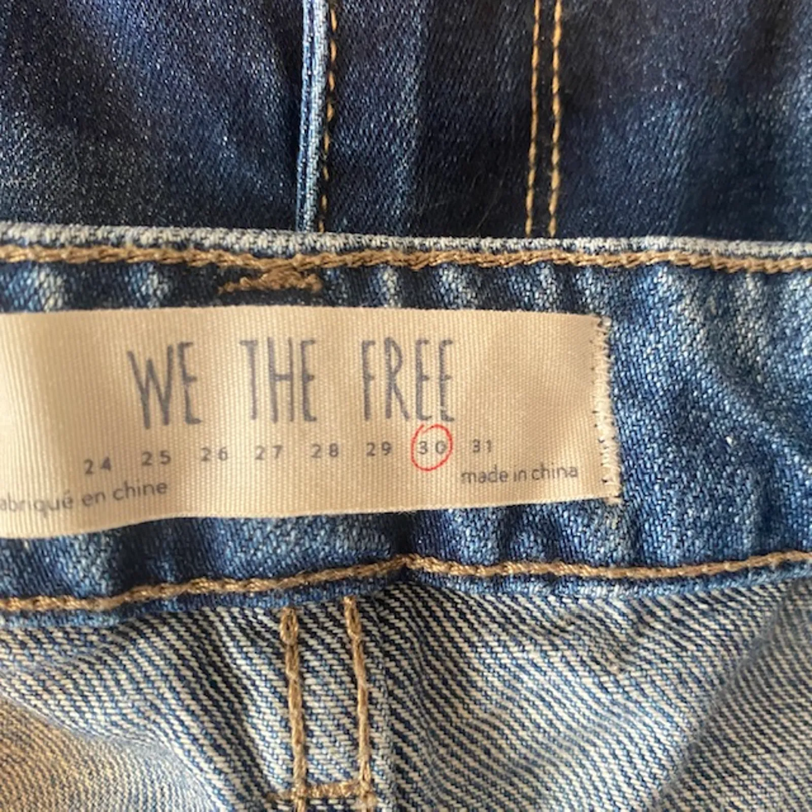 Free People We The Free Women’s Zip It Up Denim Jean Skirt 100% Cotton Size 30 - Image 9