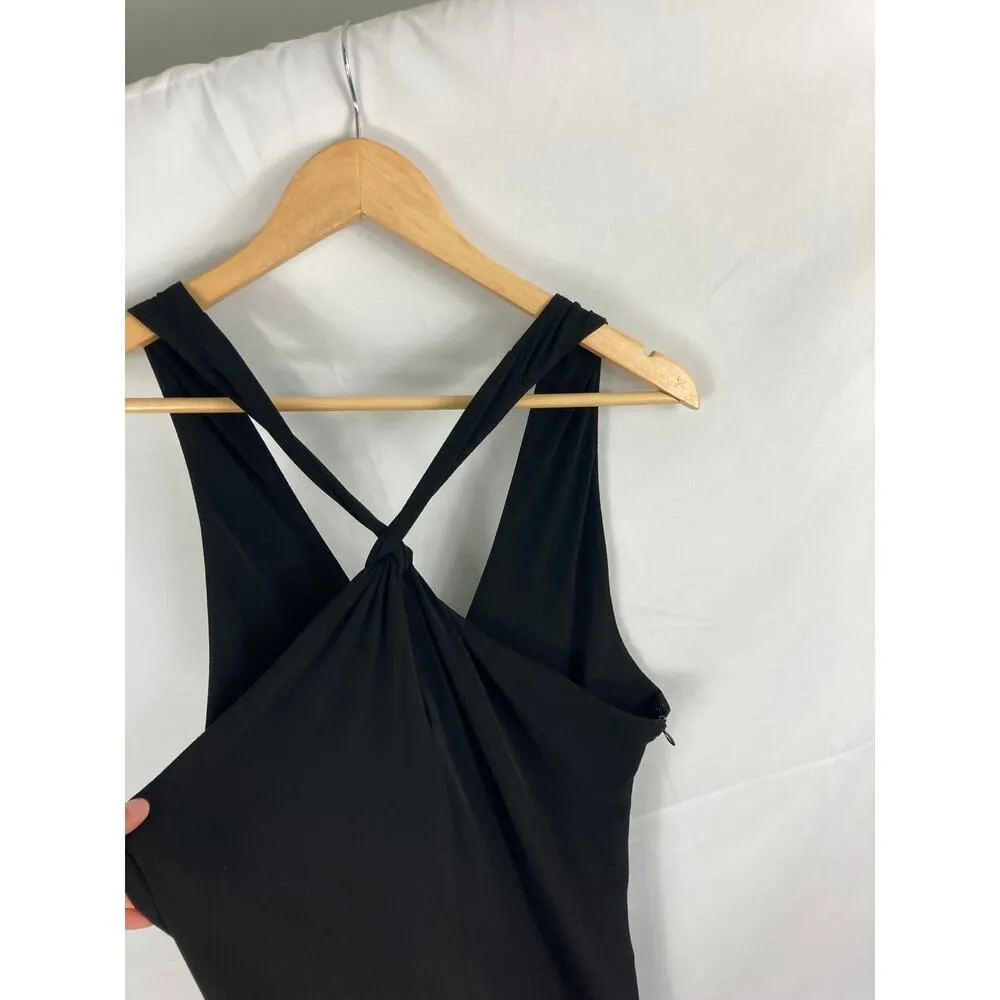 Laundry by Shelli Segal Twist Front Sleeveless Dress Black Size Medium - Image 2