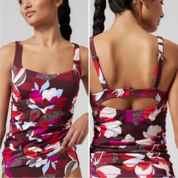 Athleta NWT Tankini Top Hermosa Bra Cup Square Neck - Image 2