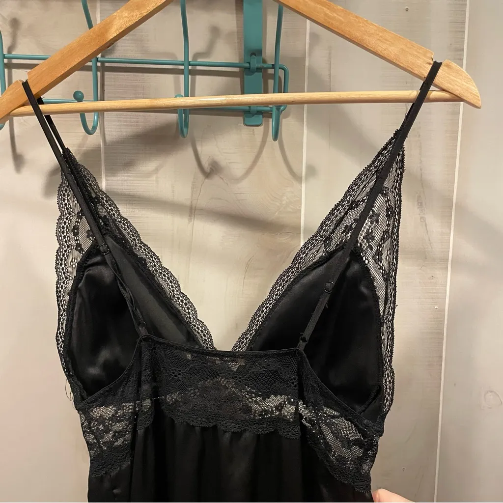 Dreamy Y2K style whimsigoth satin lace sexy maxi dress boho queen lingerie look - Image 12