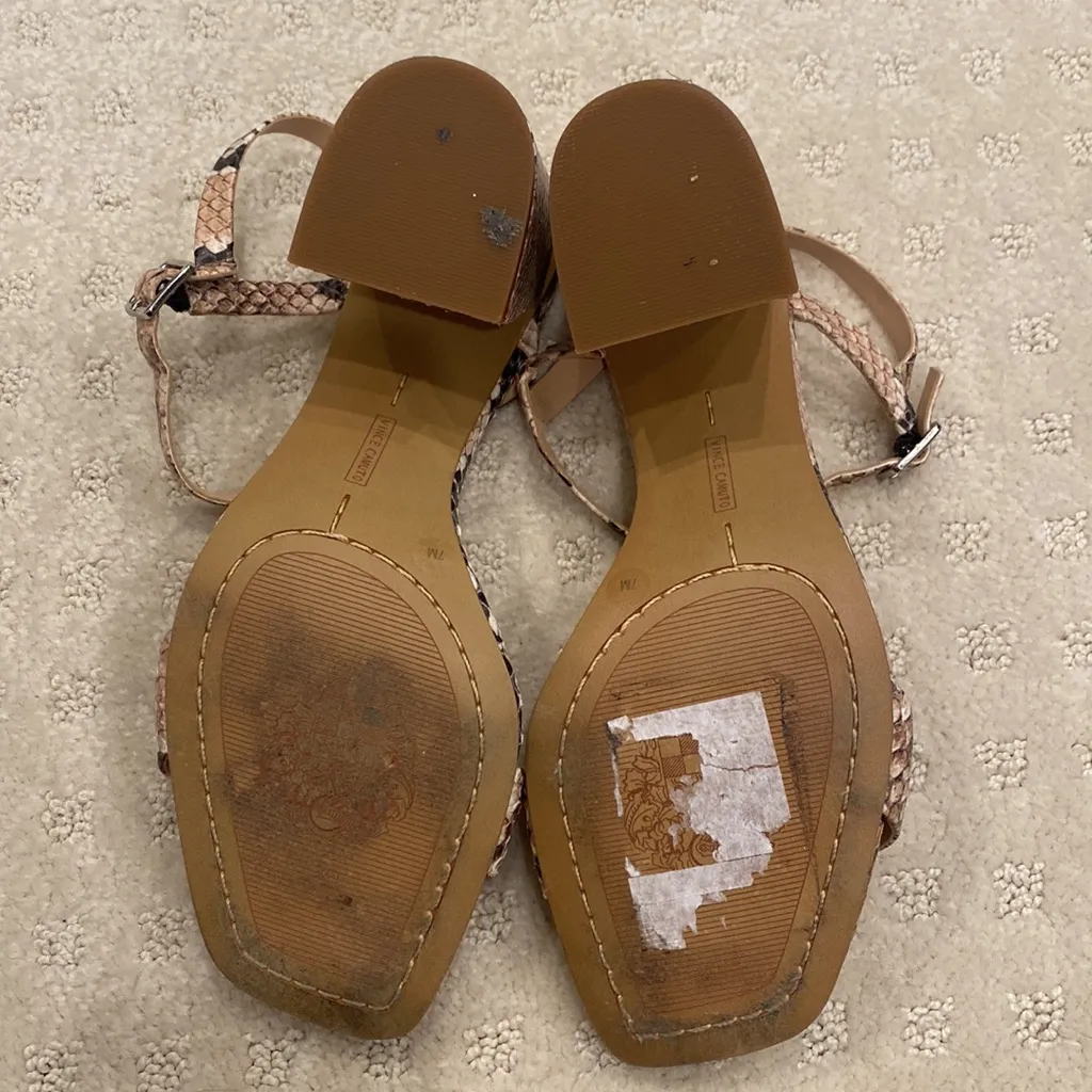 Vince Camuto Snake Print Chunky Heel - Image 4