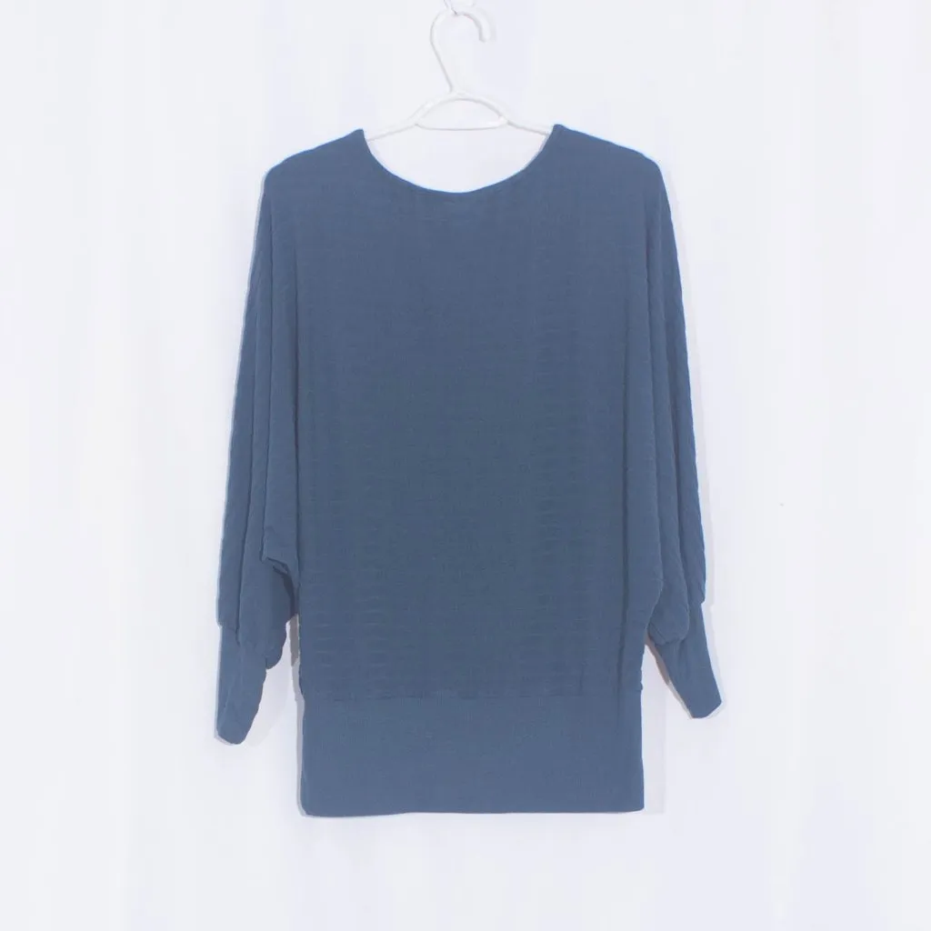 ANTHROPOLOGIE SATURDAY SUNDAY Teal Shawna Hacci Pullover Top Size S Blue - Image 6