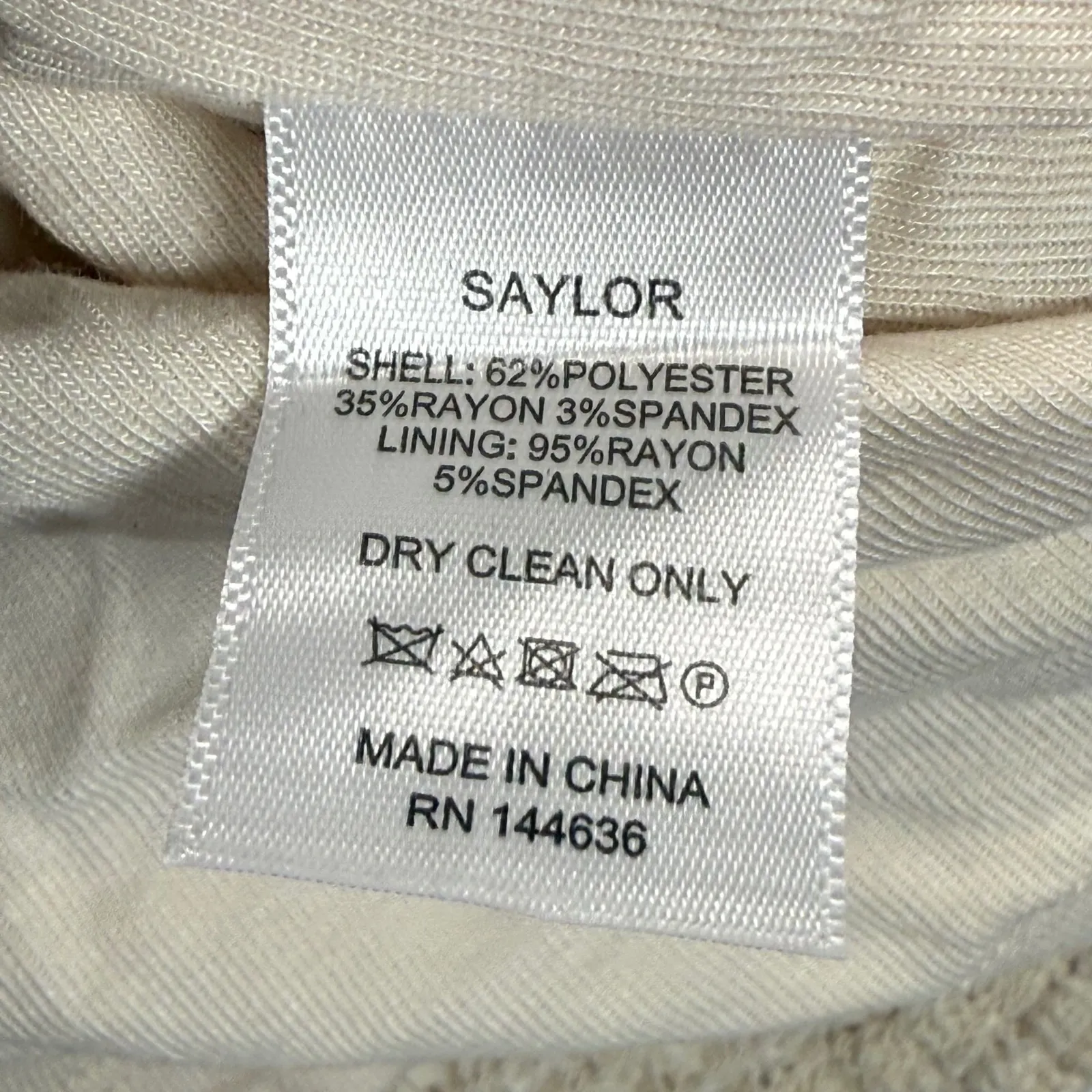 SAYLOR Waffle Knit faux wrap Mini Dress Ruffle Trim Long Sleeve Wrap Dress Sz‎ S - Image 7