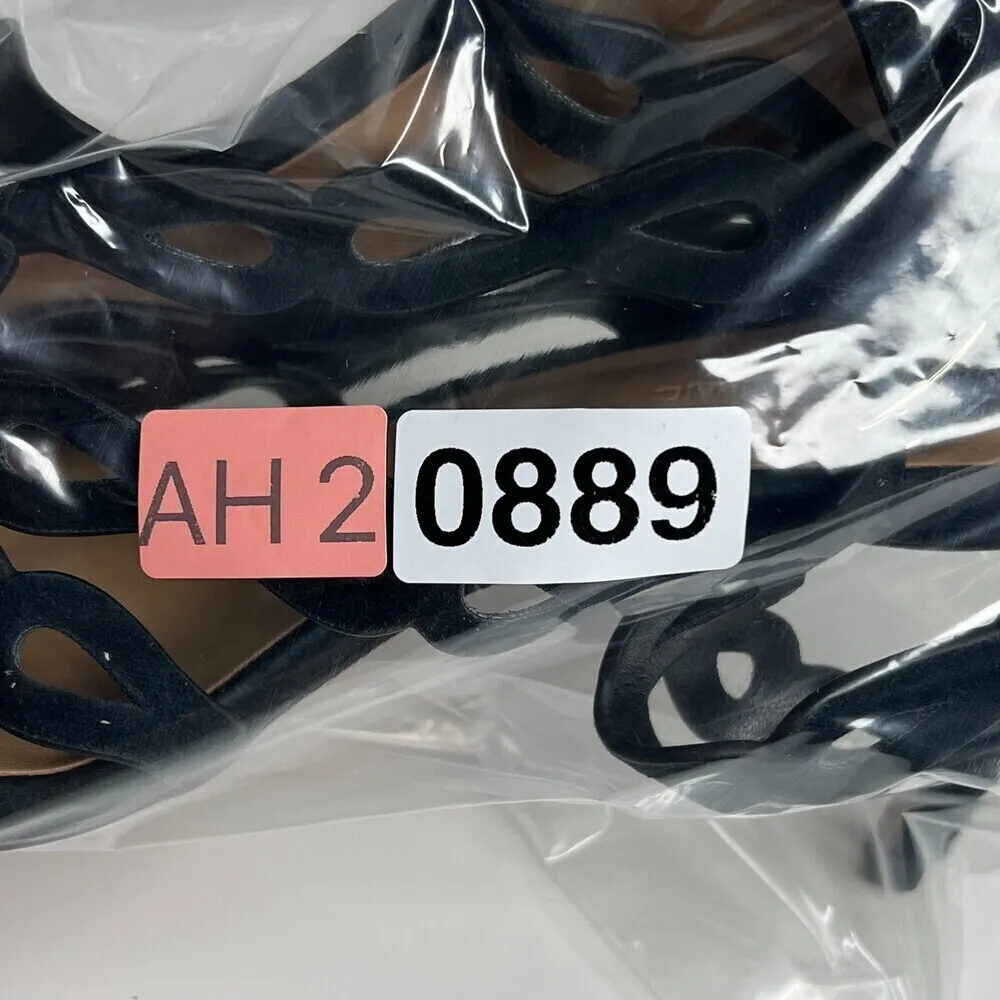 Banana Republic Laser-Cut High Heel Sandal leather romantic Almond 8.5 M - Image 10