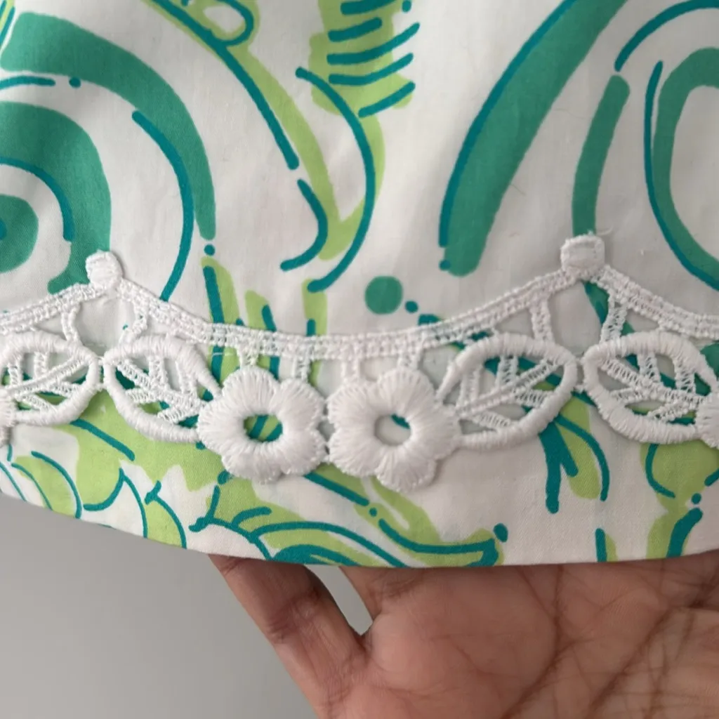 Lilly Pulitzer Vintage Skirt Summer Beach Club Sz 6 Golf Appliqué Schools Out - Image 5
