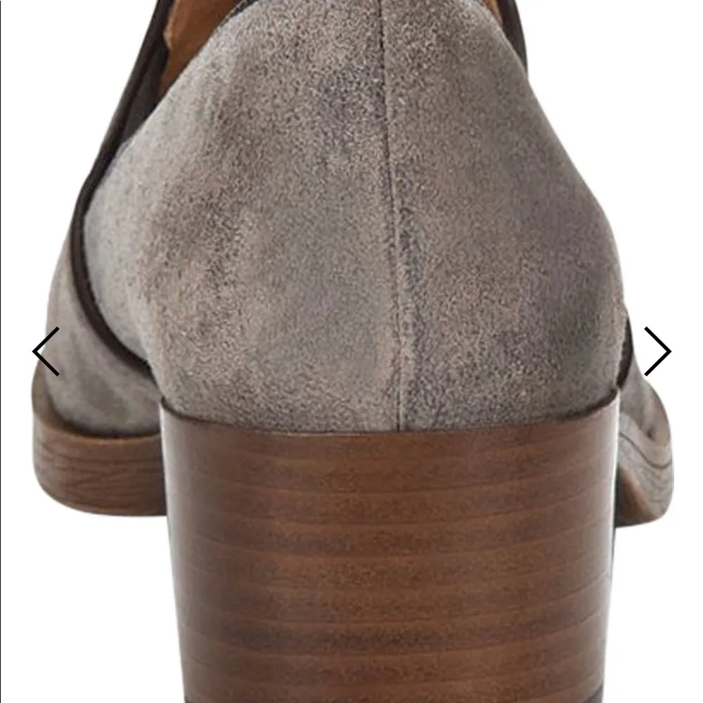 Sofft Velina Heeled Loafers Booties Grey Suede Size 7 NEW - Image 7