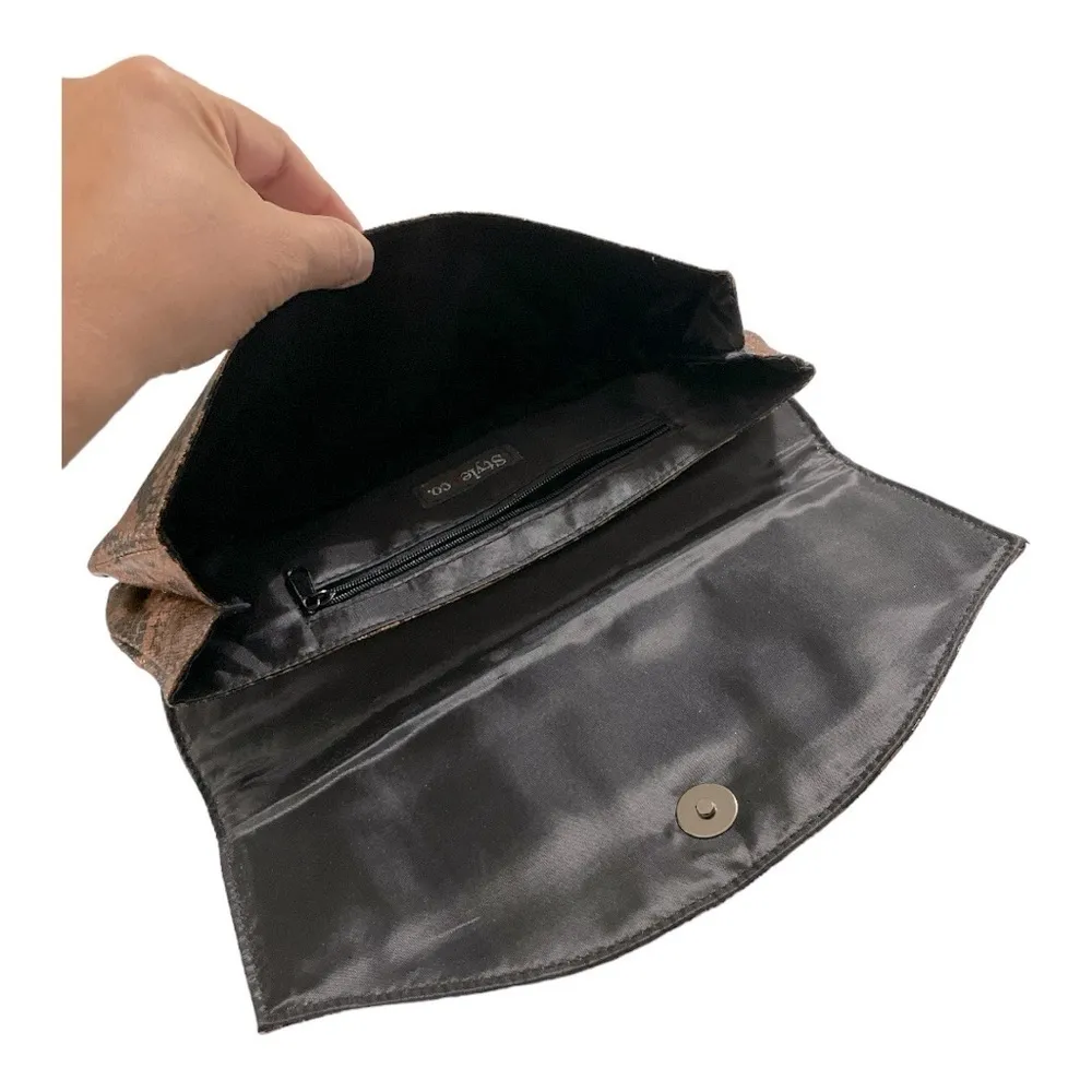 STYLE & CO. Snake print Clutch Bag - Image 7