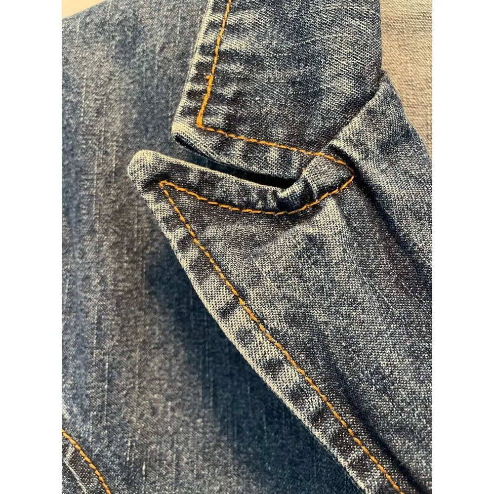 Caribbean Joe Vintage Denim Jean Jacket Blazer Size Medium - Image 7