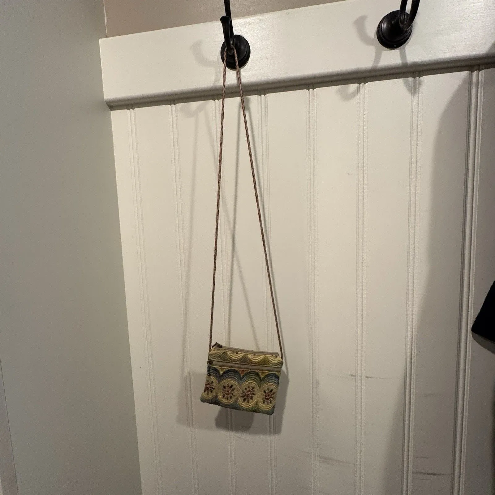 Vtg Bettz Designs Woven Floral Crossbody Purse Zipper Pouch Cottagecore USA Size 0 - Image 10