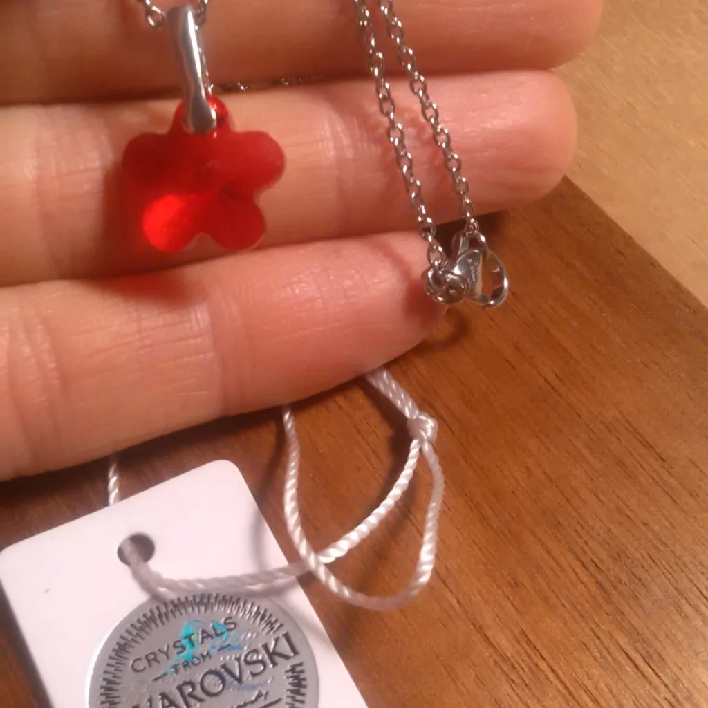 Swarovski Austrian Crystal Star Sterling Silver Pendant Stainless Steel Necklace - Image 7