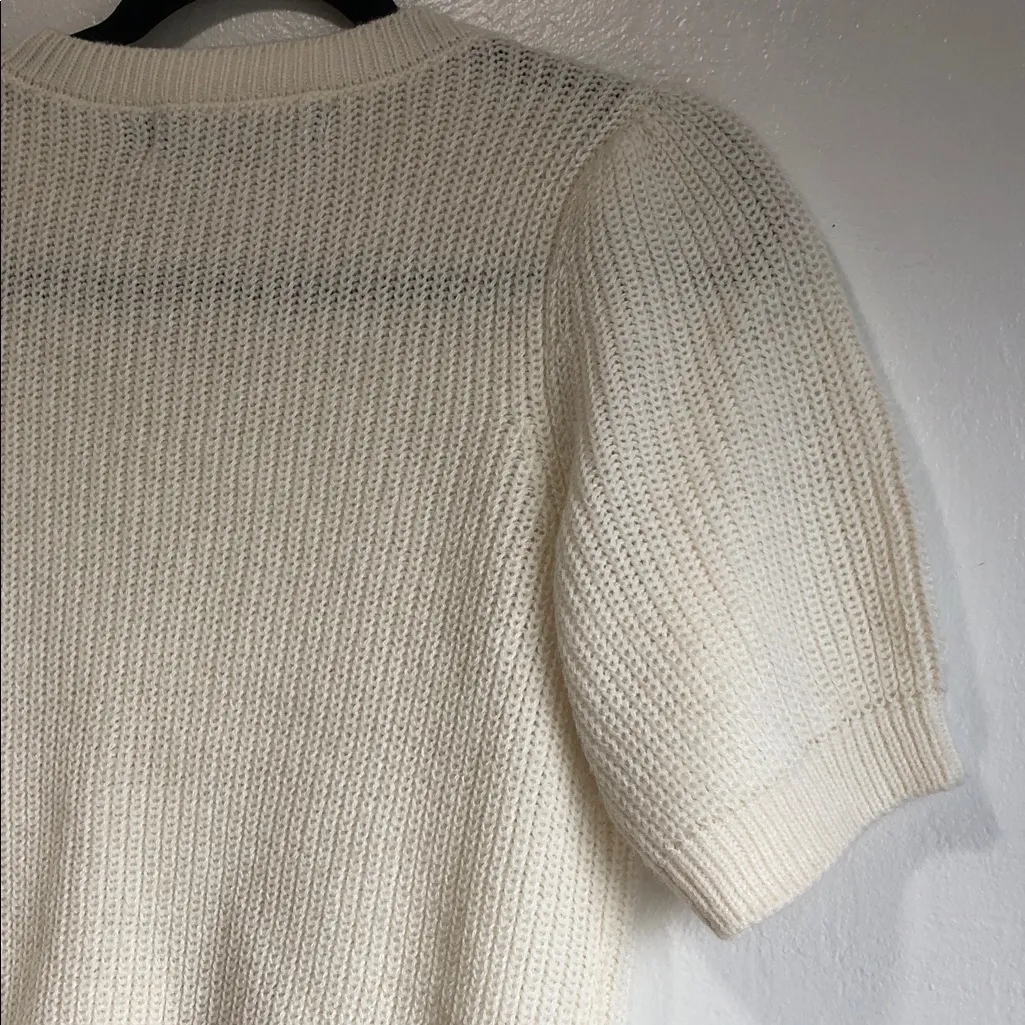 Vero Moda Cream puff sleeve sweater size xs holiday coquette Valentines - Image 8