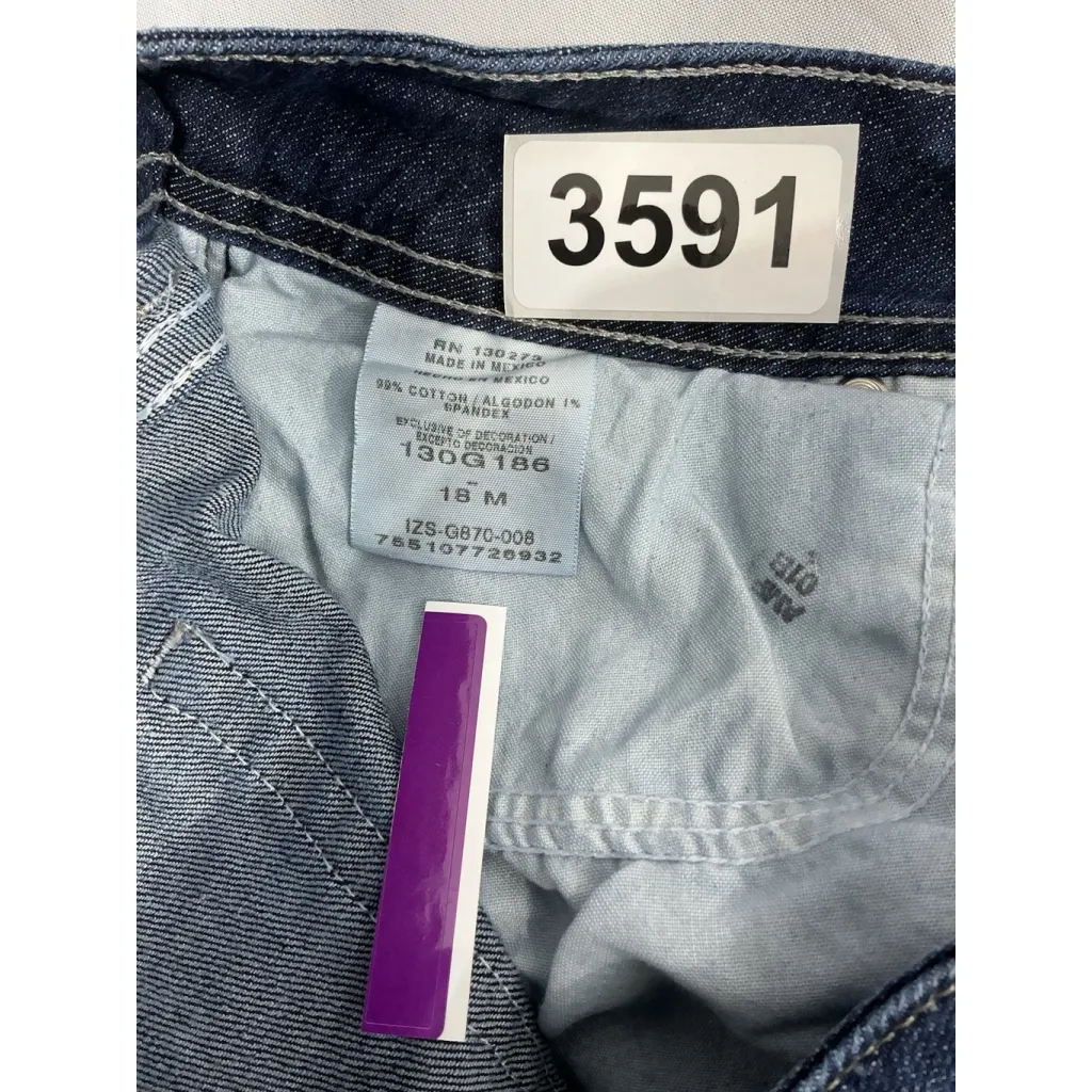 Womans Lee Riders 18 M Stretch Straight Stretch Blue Jeans - Image 3