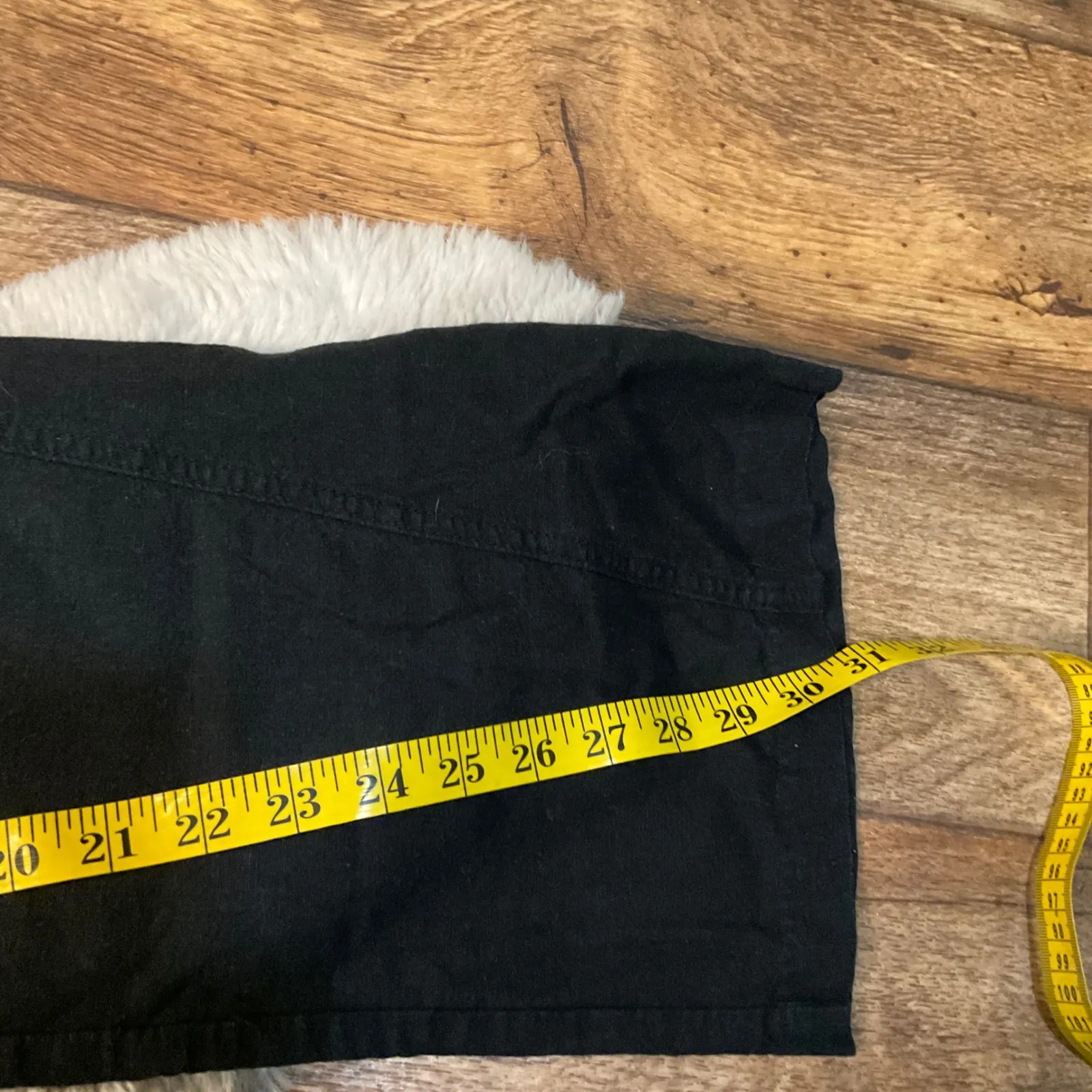 Roxy Pants Size Small Black Linen Blend Drawstring Waist Womens - Image 6