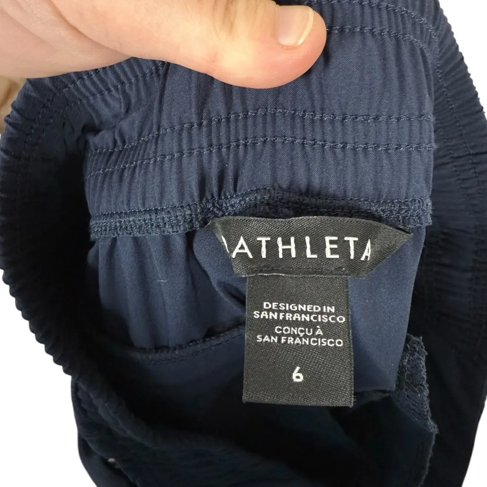 Athleta Women’s Brooklyn Legacy Mid Rise Joggers in Navy Blue Size 6 - Image 9