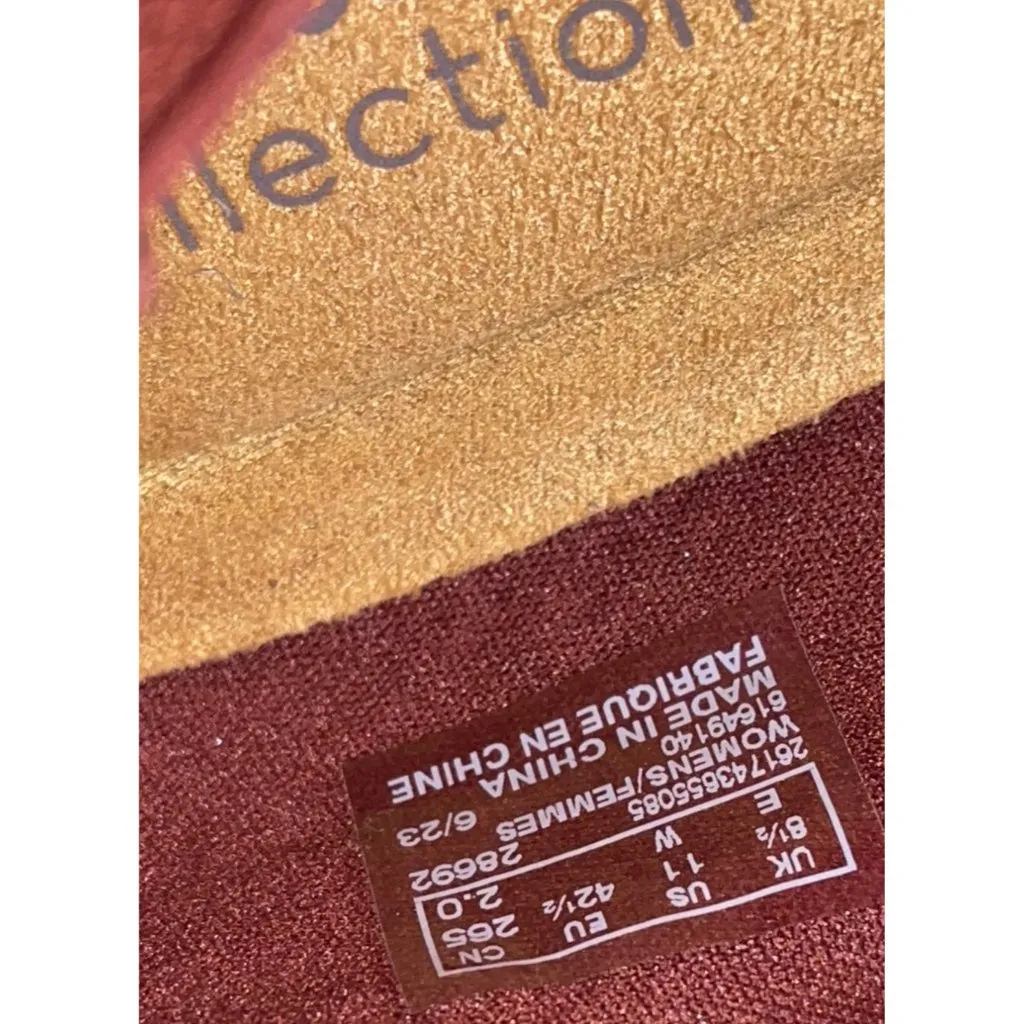 Clarks Collection Leather Ballet Shoes Burgundy Brown Womens Size 11W Meadow Rae - Image 4