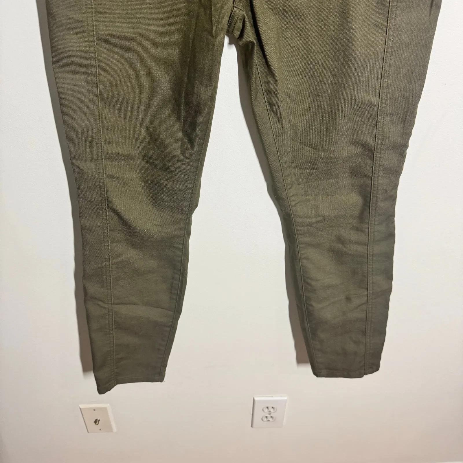 Prana Carlotta Crop Jean Pant Women 12 Green Organic Cotton Slim Skinny Minimal - Image 9