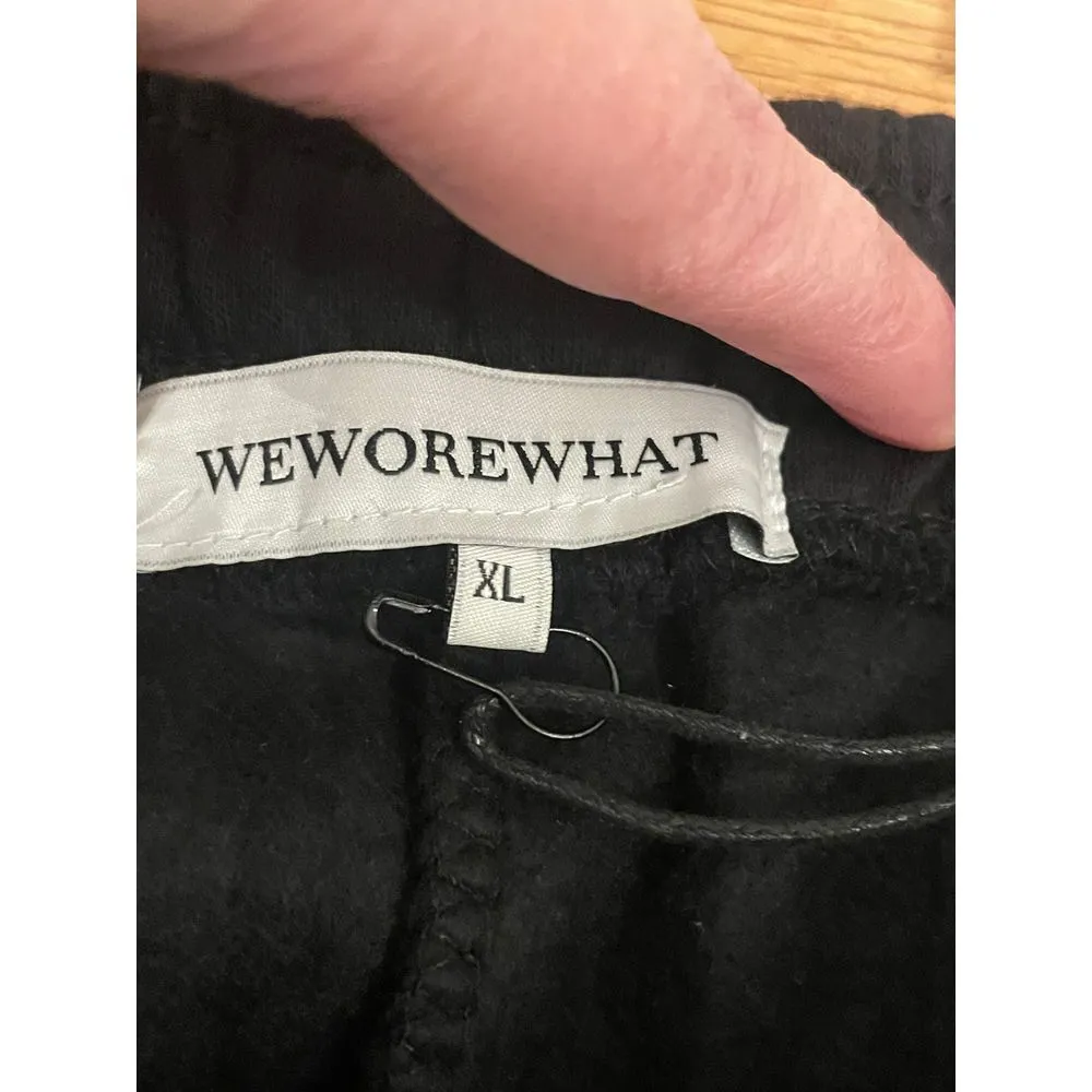 NWT WEWOREWHAT black‎ pull on shorts XL drawstring - Image 8