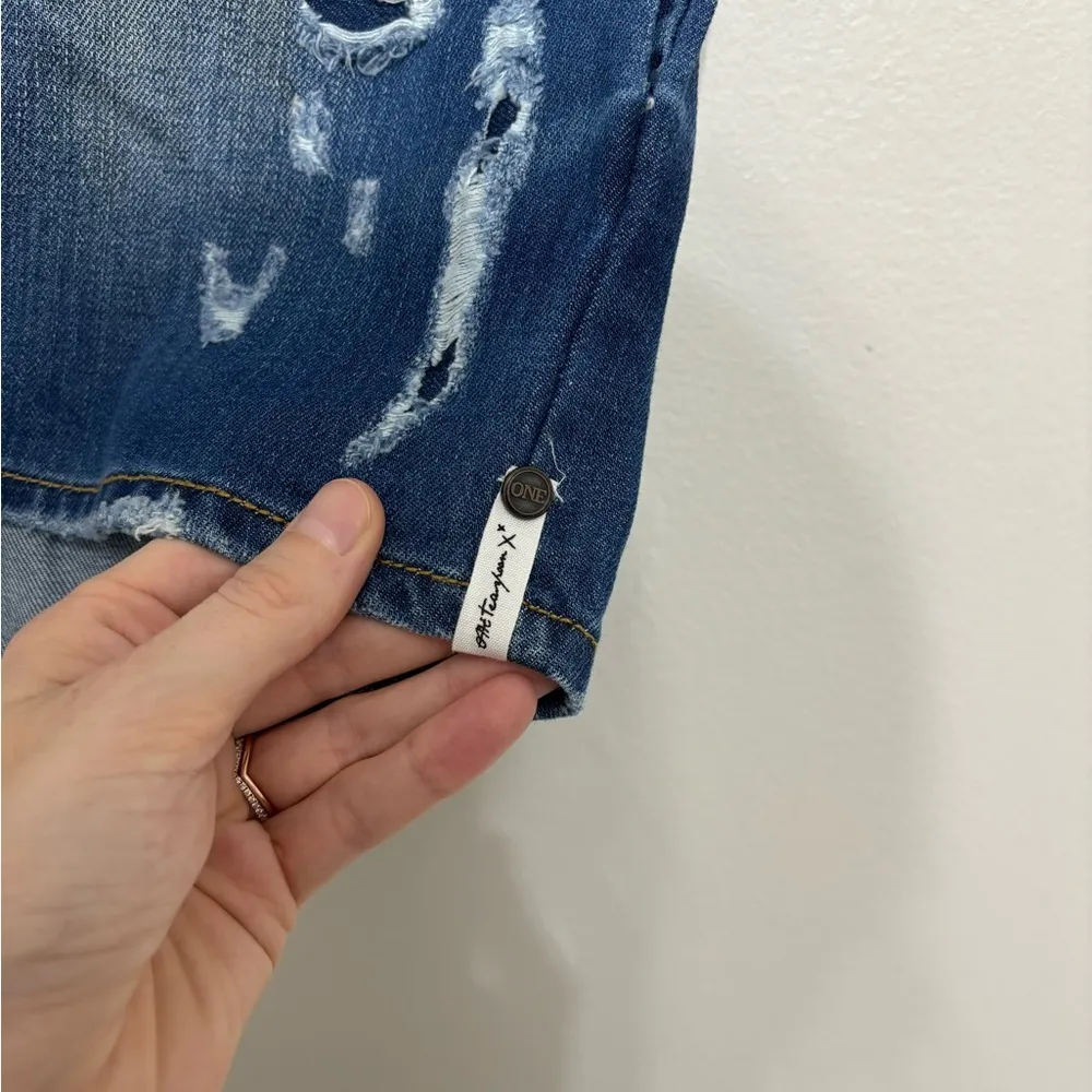NWT One x One Teaspoon Cult Mini Free Love Denim Skirt - Size 22 - Image 7