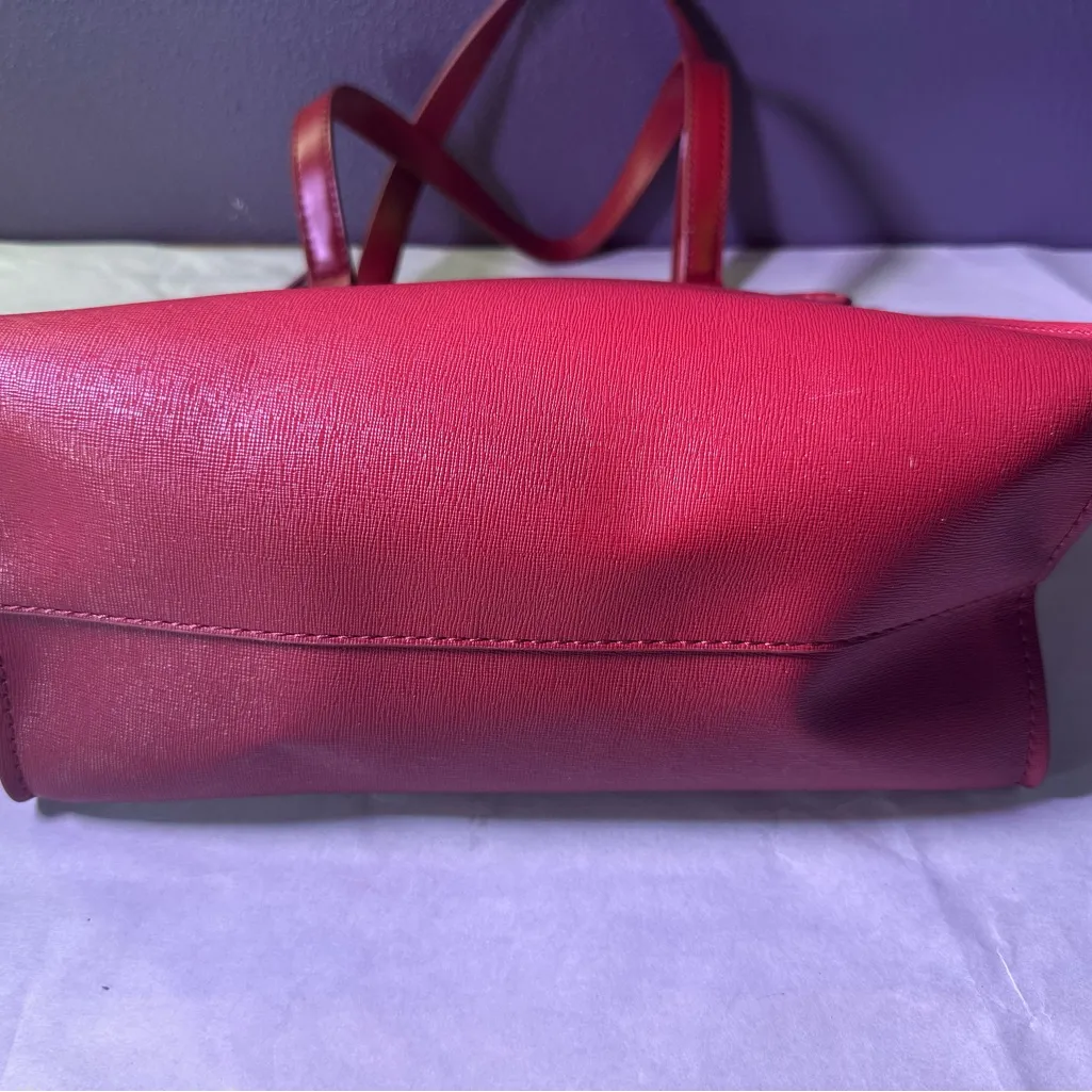 Anne Klein Cherry Red Shoulder Bag - Image 12