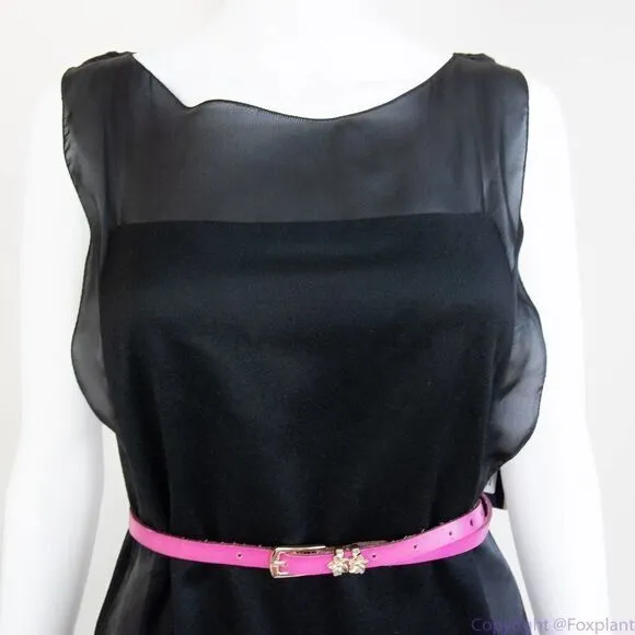 NEW Piazza‎ Sempione Italian-made cashmere/silk black shift dress, IT 40 - Image 5