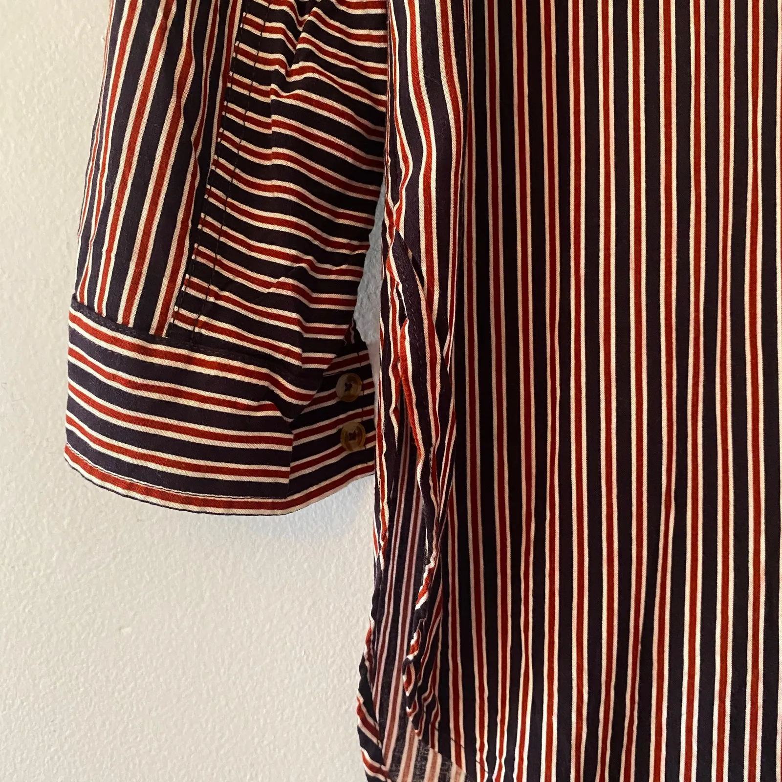 Maeve by Anthropologie Adelaide Poplin Striped Button Down Shirt Women's size XS - Image 6