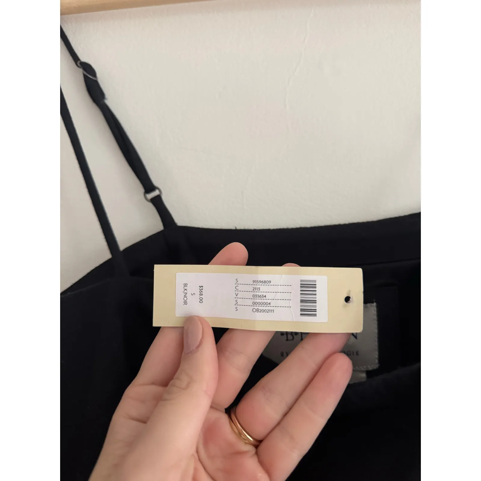 BHLDN Sleeveless Black 3D Floral Side Slit Column Midi Dress Size Small - Image 8