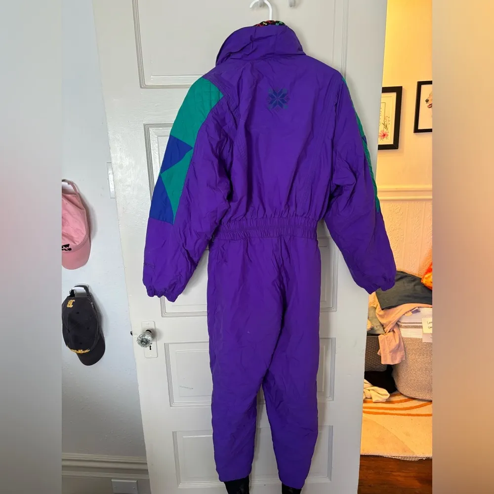 Vintage Purple Ski Suit Size M - Image 5