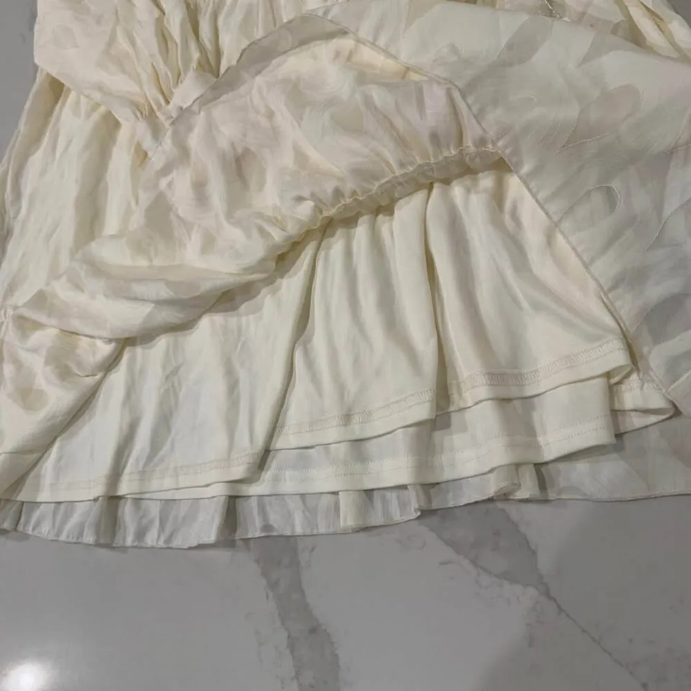 Ophelia Roe NWT Romantic Tiered Ruffle Long Sleeve Dress Women's Size 1X Cream - Image 8