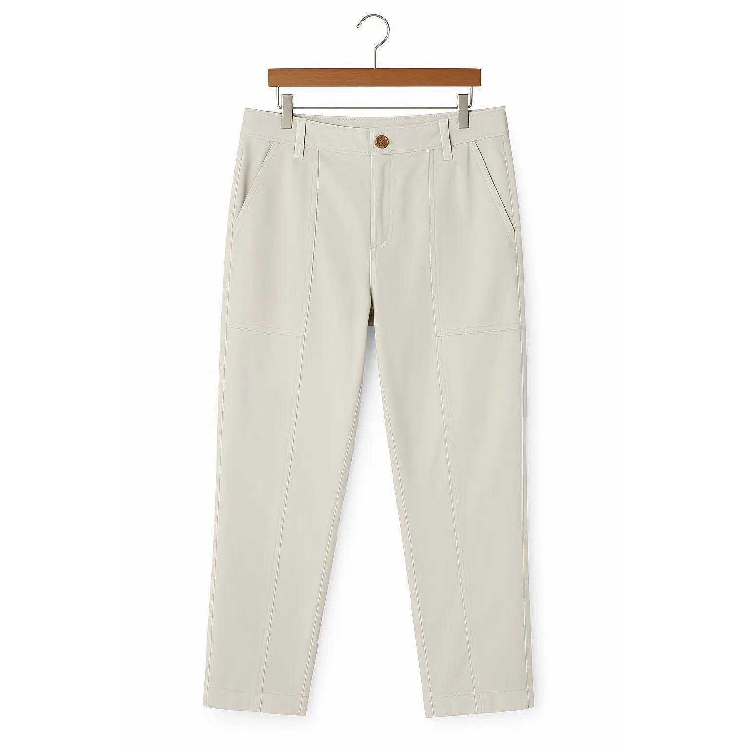 Brunello Cucinelli White Patch Pocket Utility Cotton Pants - Image 14