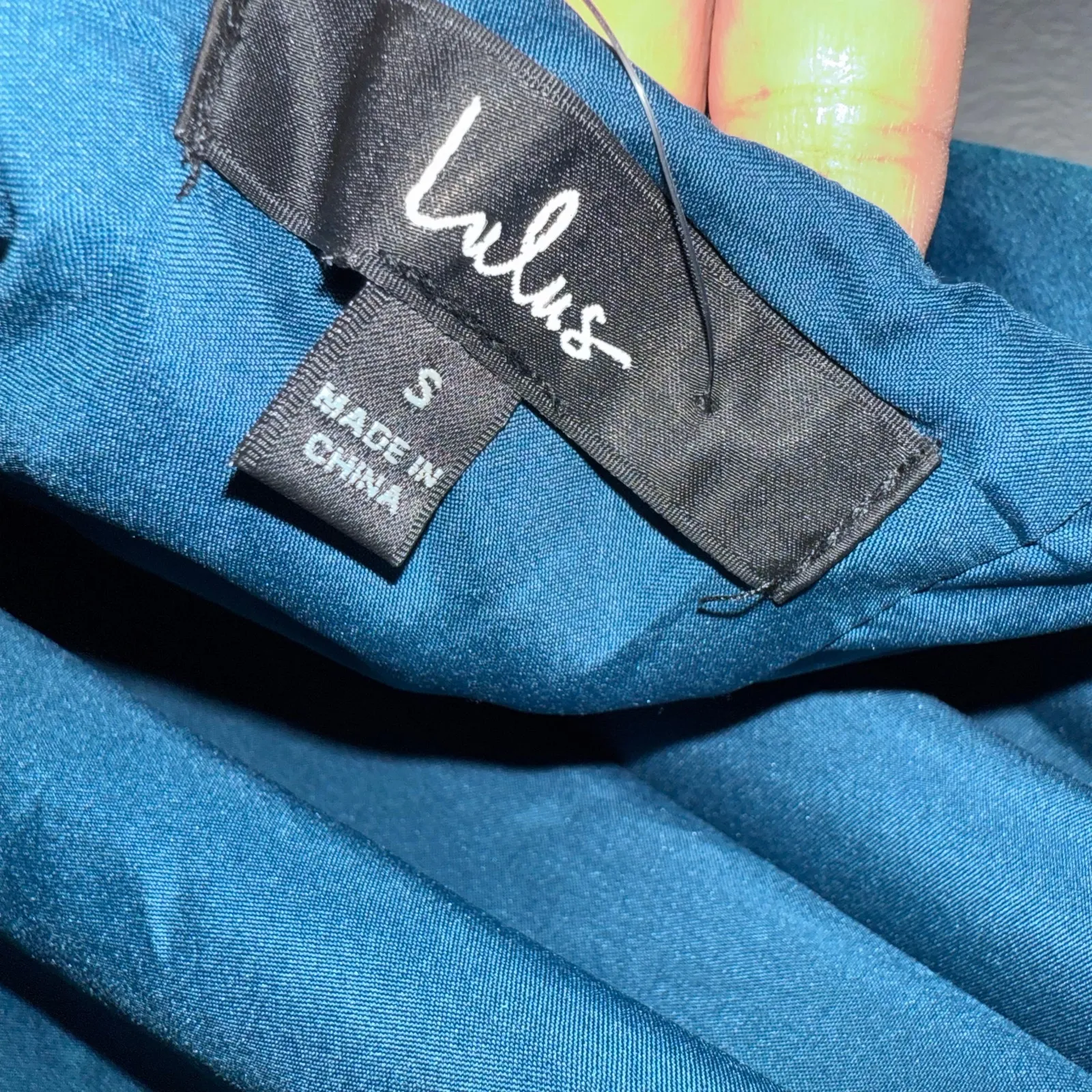 Lulus Incredible Love Navy Blue Satin Cowl Back V-Neck Midi Slip Dress Small - Image 7