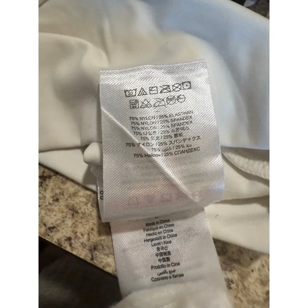 Women's TAVI White Black Collared Crop Top Size L Size L - Image 6