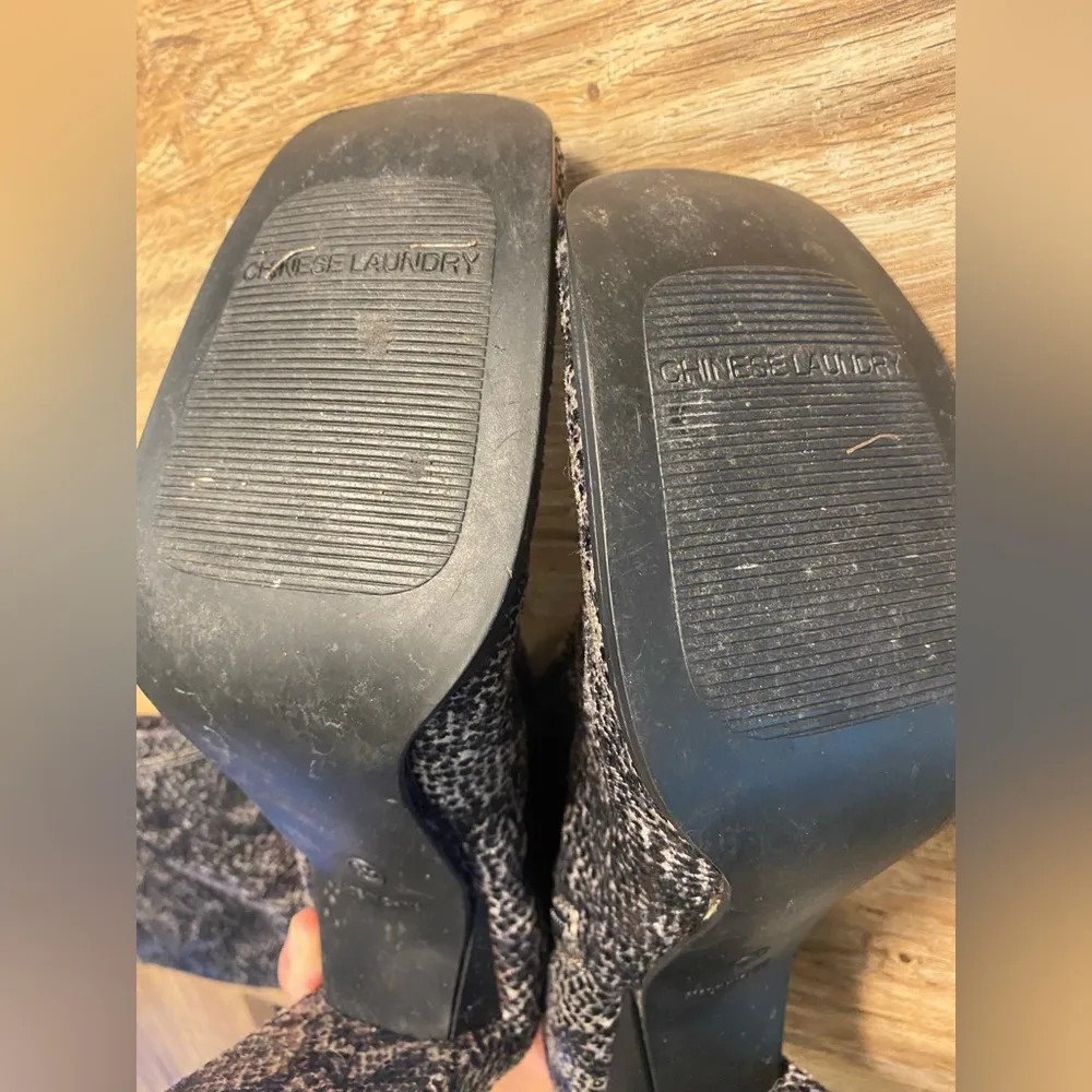 Chinese Laundry | Snakeskin Knee-High Boot, Square Heel, Size 6.5 - Image 4