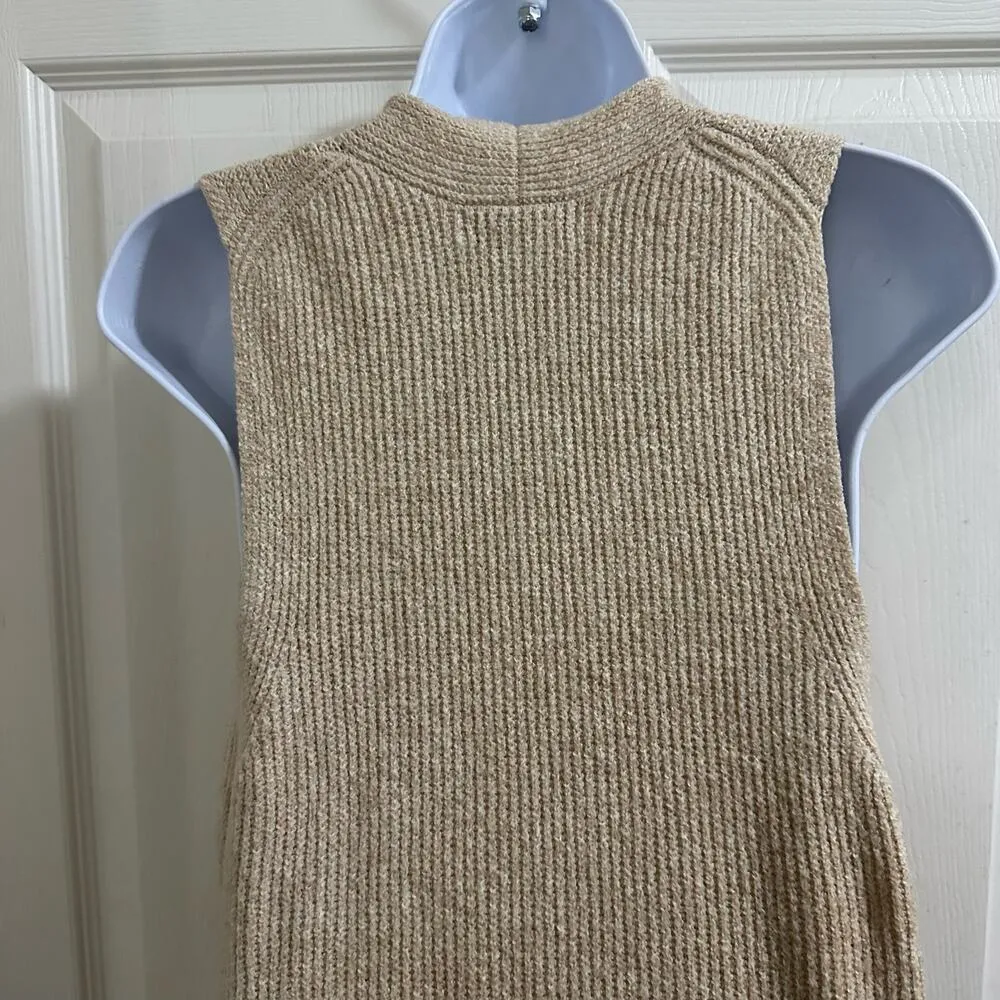 London Kaye Long Sleeveless Sweater Vest Women’s XS Tan color boho - Image 5