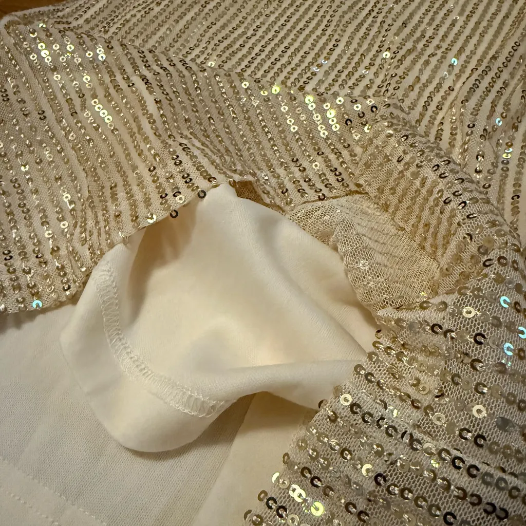 Sparkly sequined cargo pants size S - Image 15