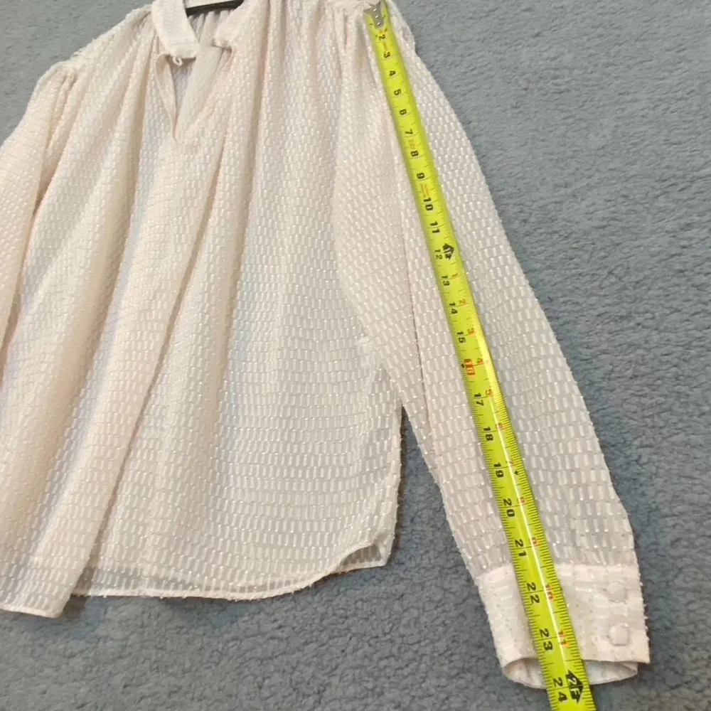 House of Harlow x Revolve Bonet Blouse Blush Pink XS Boho - Image 12