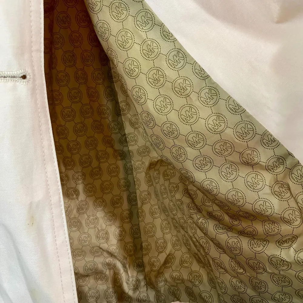 Michael Kors Women's Trench Coat With Buttons Pink Size XS FLAW - Image 6