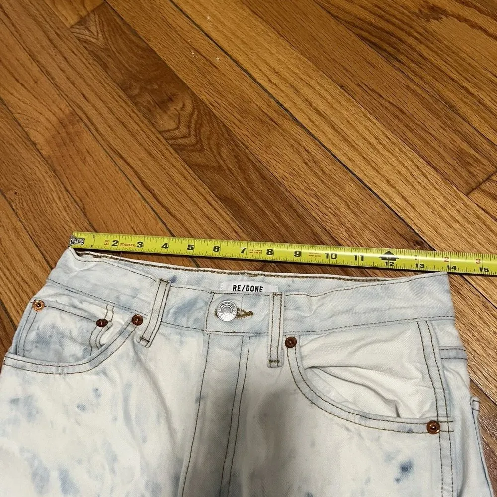 Re/Done 90s High Rise Loose Sunbleached Acid Wash‎ Jeans Size 27 - Image 13