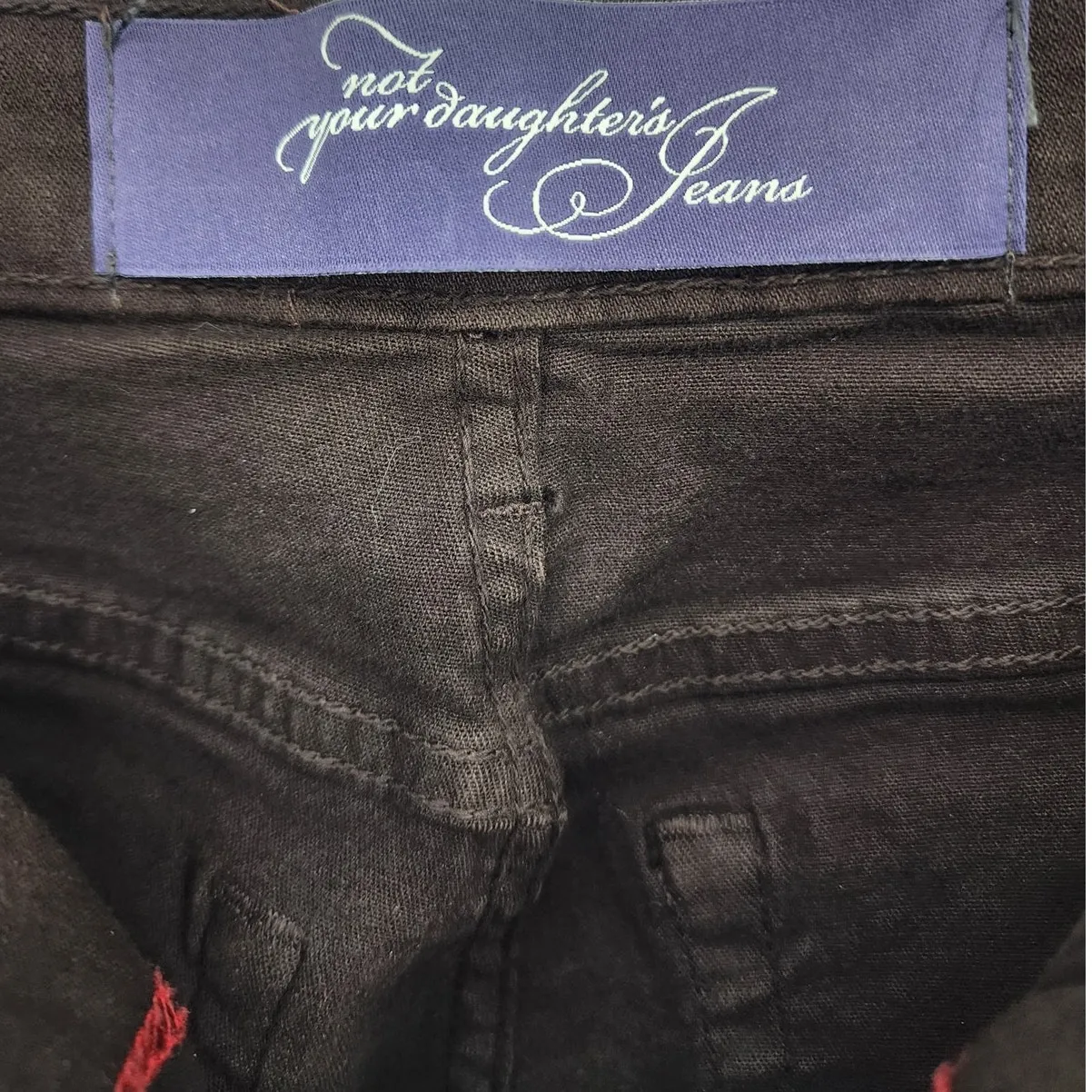 NYDJ Brown Straight Leg Lift Tuck High Rise Jeans Women’s Size 6 NWT - Image 8