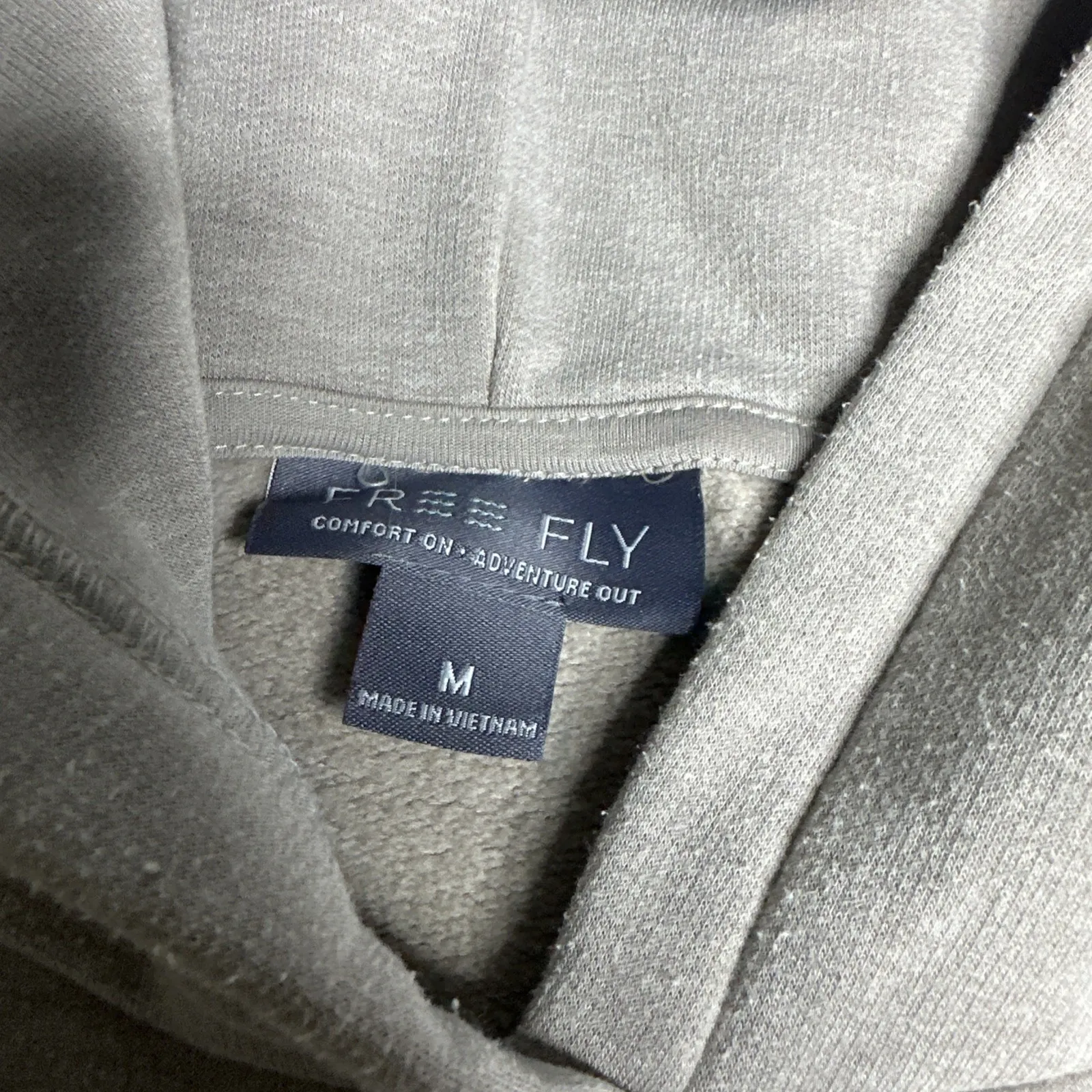 Women's Free Fly Medium Pullover Hoodie Sweatshirt Pocket Bamboo Gray - Image 2