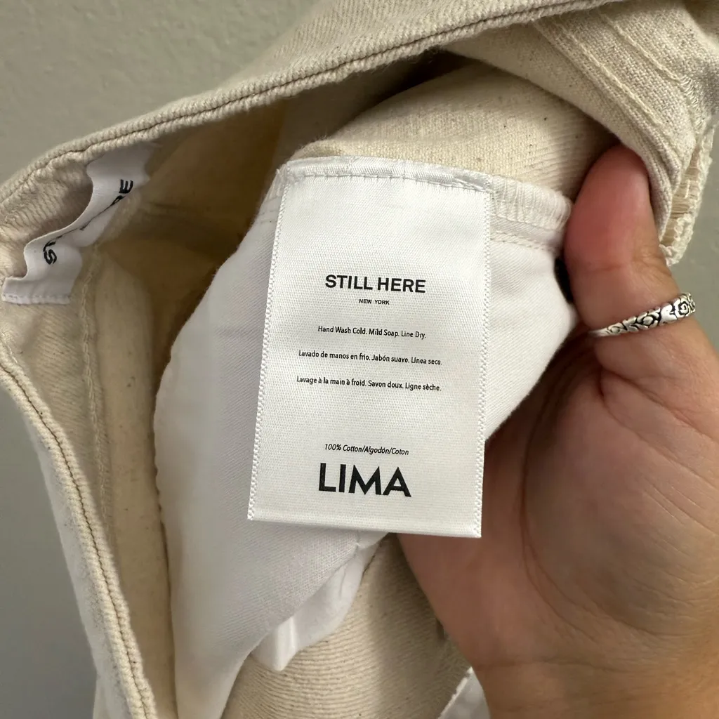 NWT STILL HERE New York Panama Maxi Skirt Bone Size 31 Capsule White - Image 8