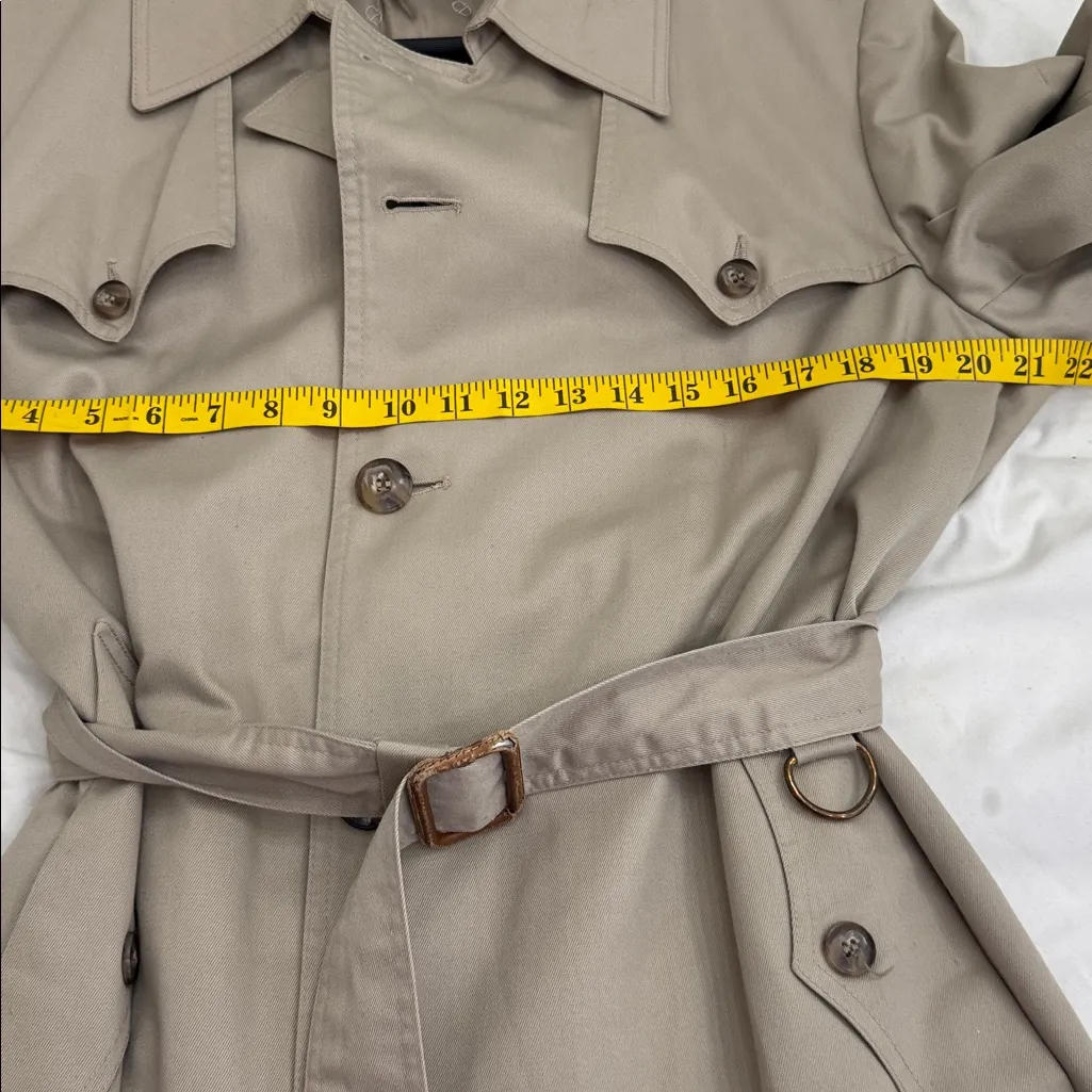 Christian Dior vintage Beige Trench Coat sz L - Image 11