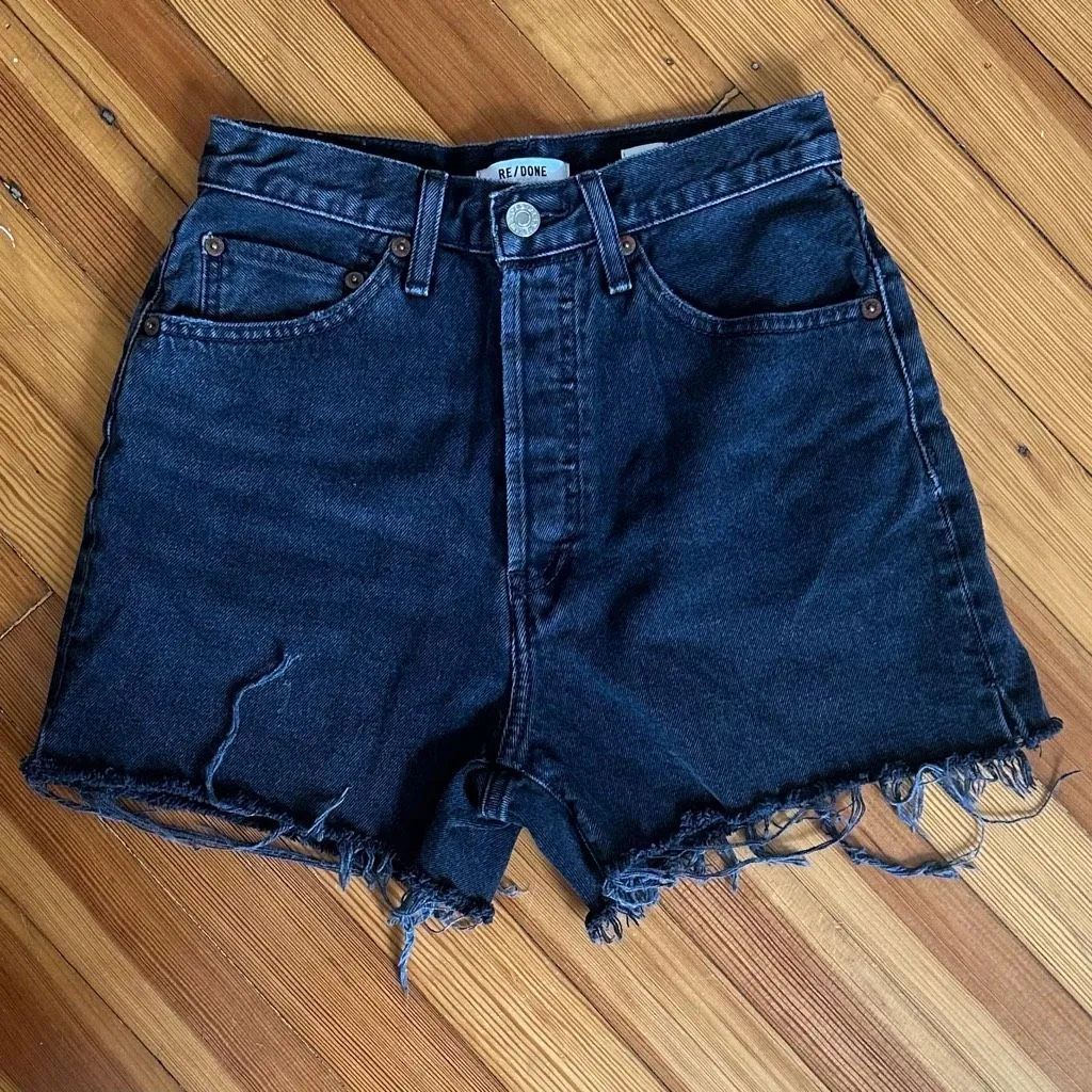 RE/DONE 50's Cut Off Shorts in Black3 Size 26 - Image 3