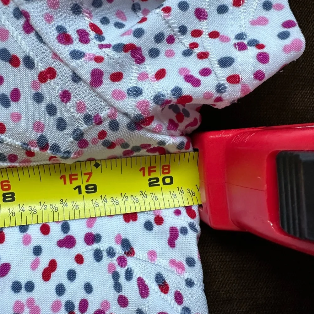 Crate&Barrel White Red Pinks Gray Mini PokaDots Metal Buttons Front Pleat SZ MP - Image 10