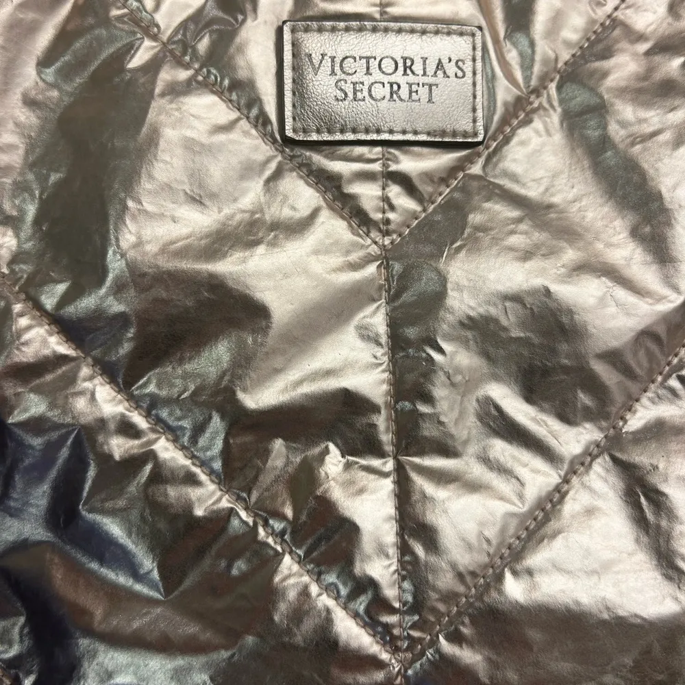 Victoria's Secret  Metallic Silver Tote Bag - Image 2